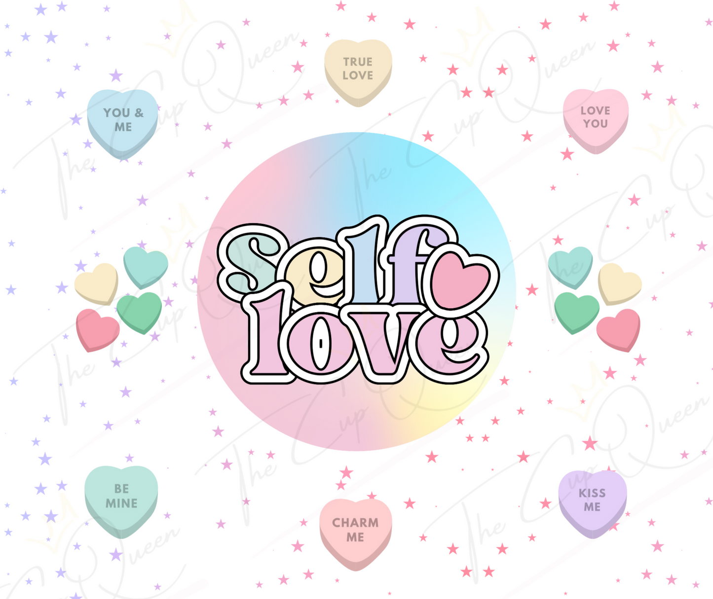DIGITAL 20oz Self Love Tumbler PNG Download