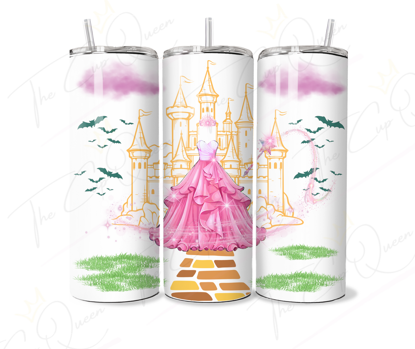 DIGITAL 20oz Pink Good Witch Tumbler PNG Download
