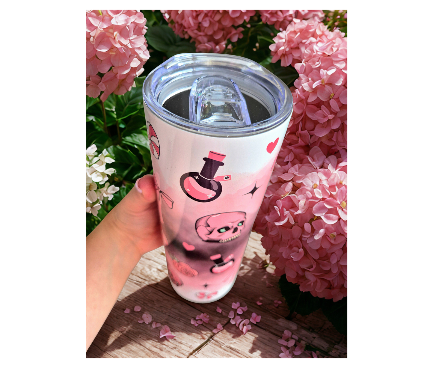 Pink Skull Tumbler