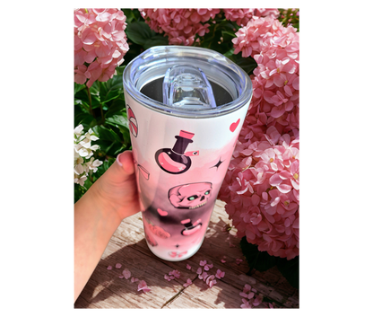 Pink Skull Tumbler