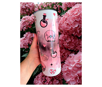 Pink Skull Tumbler