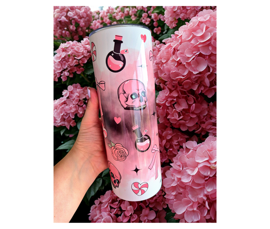 Pink Skull Tumbler