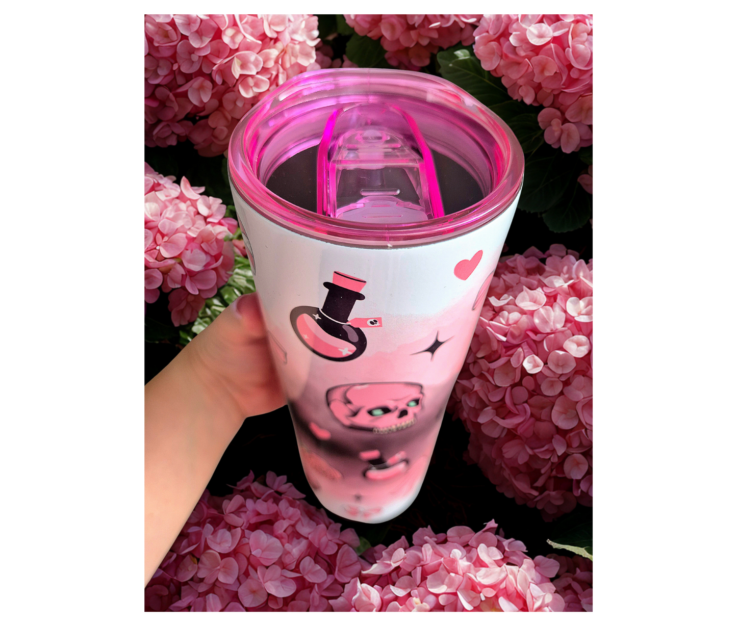 Pink Skull Tumbler