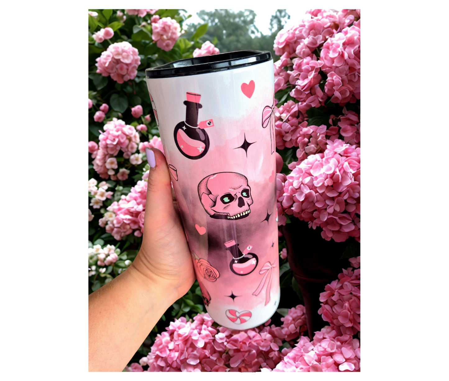 Pink Skull Tumbler