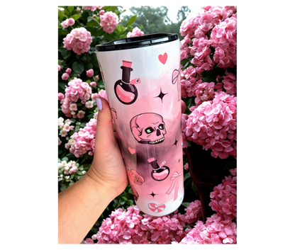 Pink Skull Tumbler