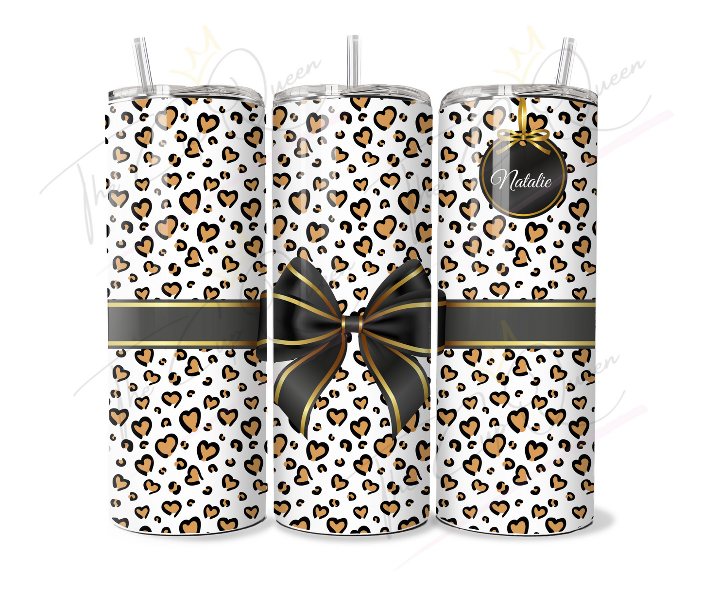 DIGITAL 20oz Leopard Love Tumbler PNG Download