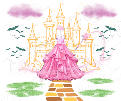 DIGITAL 20oz Pink Good Witch Tumbler PNG Download