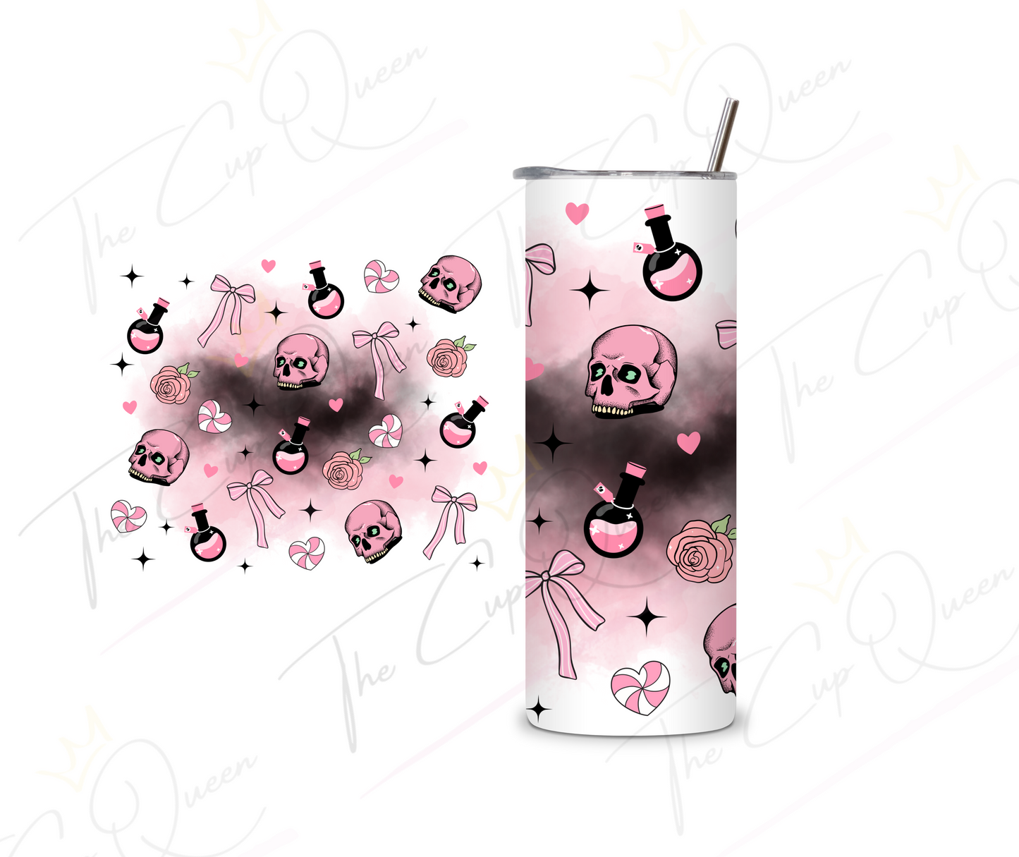 Pink Skull Tumbler
